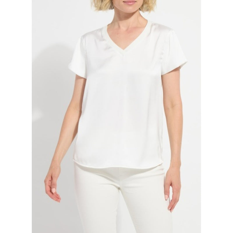 Lysse - Womens Saori V Neck Mix Media Top