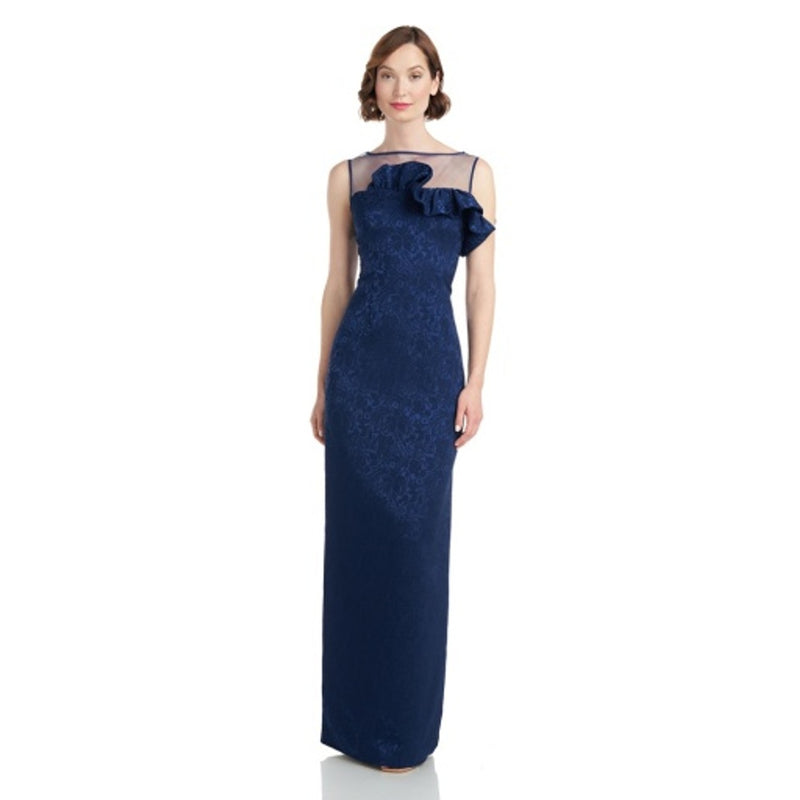 JS Collections - Womens Gertrude Illusion Column Gown