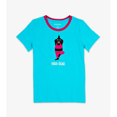 Little Blue House - Yoga Bear Womens Pajama Tee