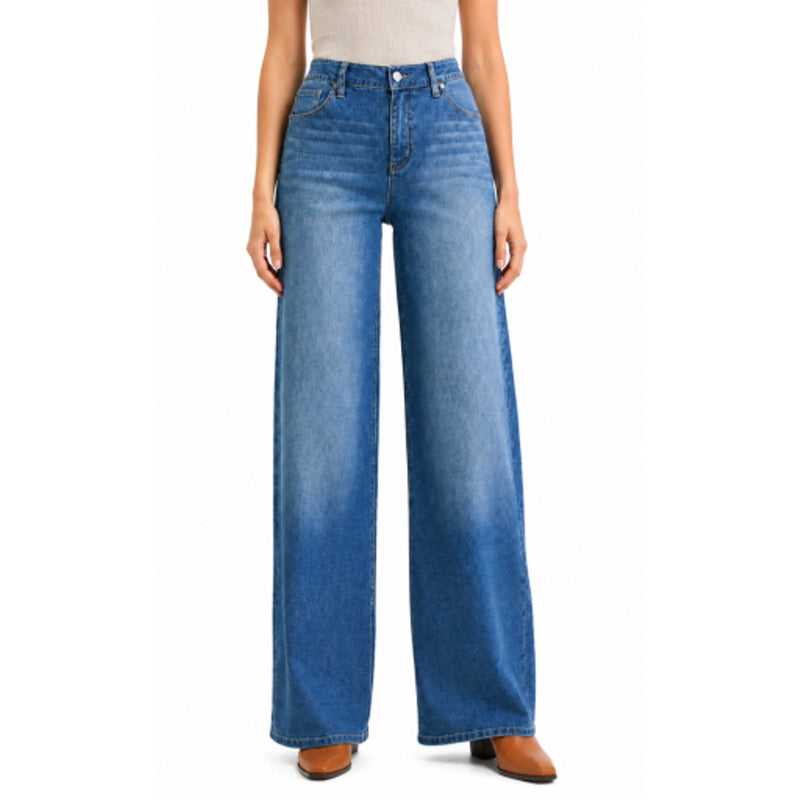 1822 Denim - Womens 35" Rolled to 32" Slim Wide Leg with Roll Cuff (Untacked)