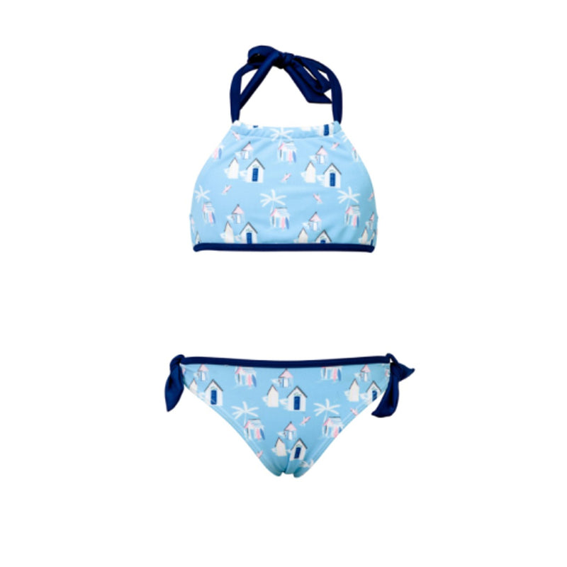 Snapper Rock - Girls Cabana Palm Halter Bikini