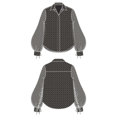 Liverpool Los Angeles - Womens Long Slv Collared Woven Blouse with Slv Tie Detl