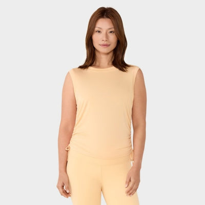 Thirty Three Threads - Unisex Crop Side Tie Tank Sunrise