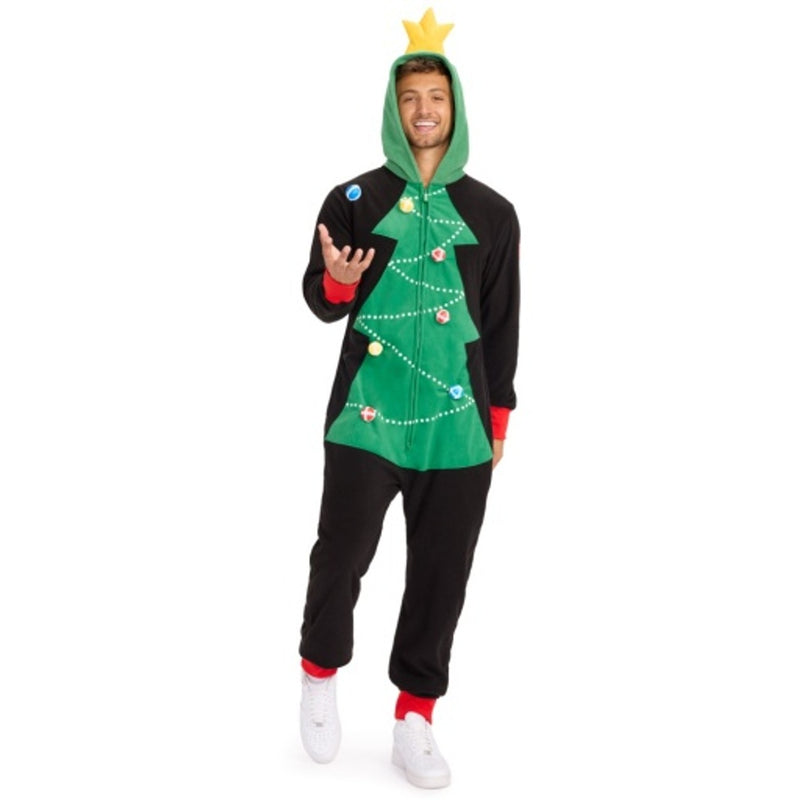 Tipsy Elves - Mens Christmas Tree Toss Game Jumpsuit