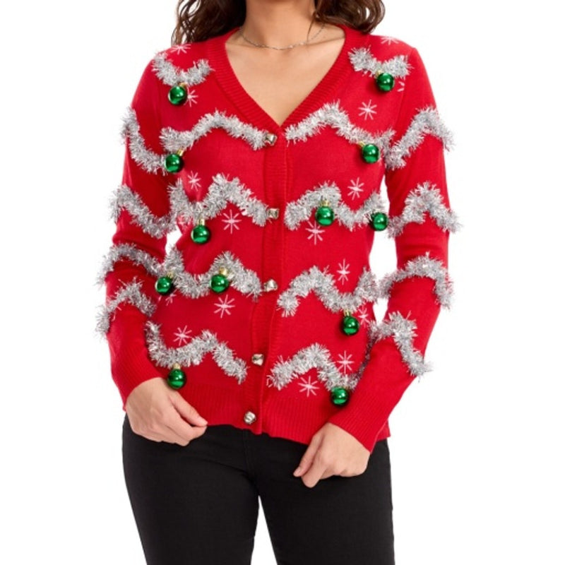 Tipsy Elves - Womens Tinsel Christmas Cardigan
