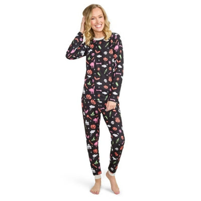 Tipsy Elves - Womens Black Magic Halloween Pajama Set