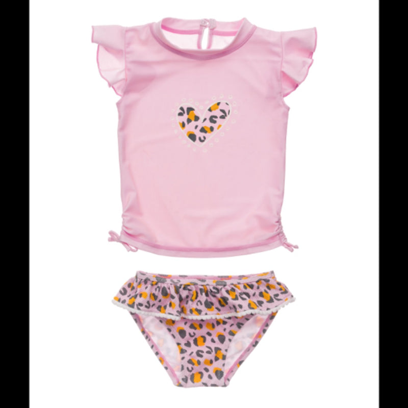 Snapper Rock - Baby Leopard Love Short Sleeve Ruffle Set