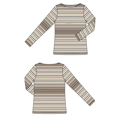 Liverpool Los Angeles - Womens Long Slv Boat Neck Knit Top