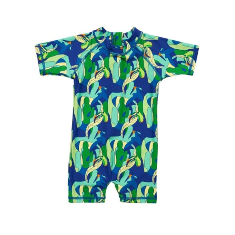 Snapper Rock - Boys Toucan Jungle Sustainable Short Sleeve Sunsuit