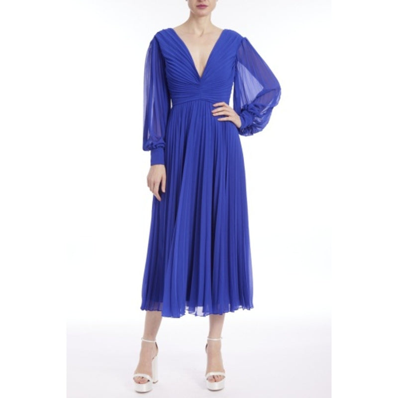 Badgley Mischka - Womens Pleated Vnck