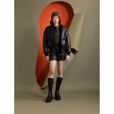 Alpha Industries - Womens Reversible Faux Leather Ma-1 with