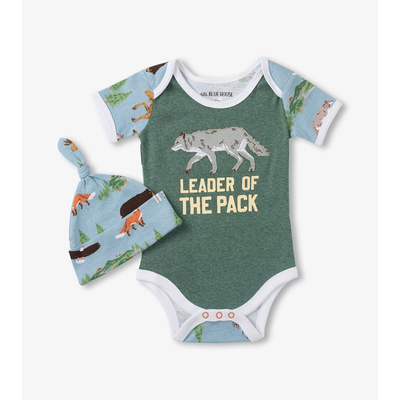 Little Blue House - Unisex Northern Wilderness Bodysuit with Hat