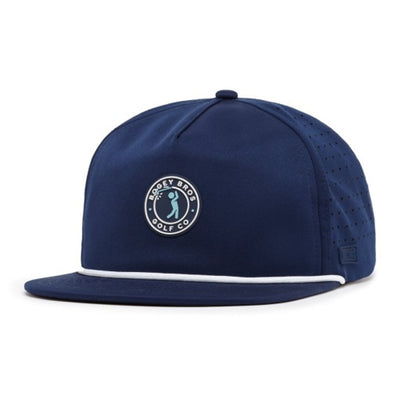 Bogey Bros - Unisex Bogeyman Stamp Navy Unstructured Flat Bill Hat Snapback