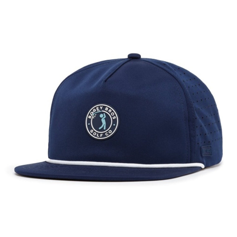 Bogey Bros - Unisex Bogeyman Stamp Navy Unstructured Flat Bill Hat Snapback