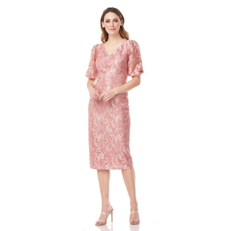 JS Collections - Womens Lia Puff Sleeve Midi Dress