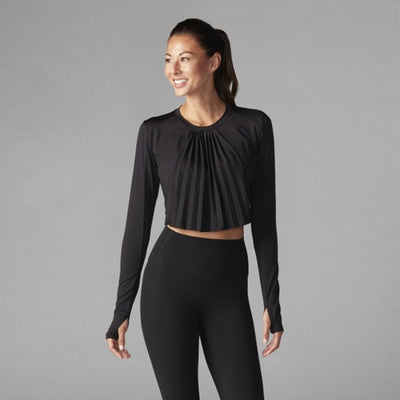 Thirty Three Threads - Unisex Pleated Long Sleeve Ebony