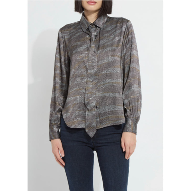 Lysse - Womens Maxine Convertible Tie Satin Shirt