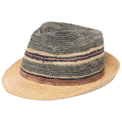 San Diego Hat Company - Mens Crochet and Braided Raffia Stingy