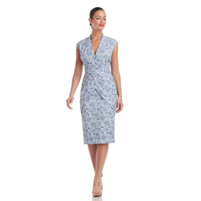 JS Collections - Womens Emery Faux Wrap Cocktail Dress
