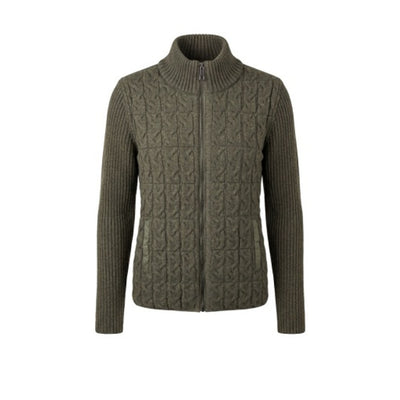 Liverpool Los Angeles - Womens Long Slv Zip Front Quilted Sweater Jacket