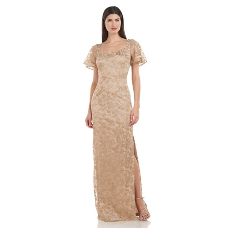 JS Collections - Womens Brynlee Flutter Column Gown