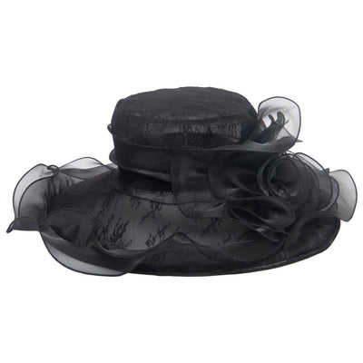 San Diego Hat Company - Stiff Mesh Organza Lace Dress Hat
