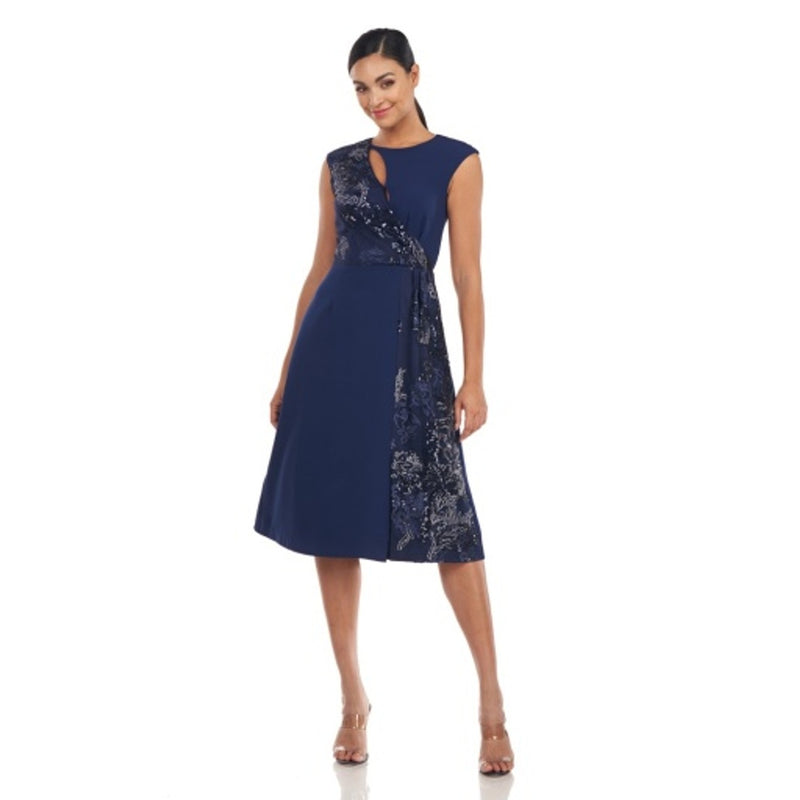 JS Collections - Womens Darlene Cut Out Midi Dress