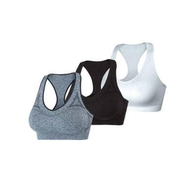 Hanes - Womens Sport Women's Seamless Racerback Sports Bra 3-Pack