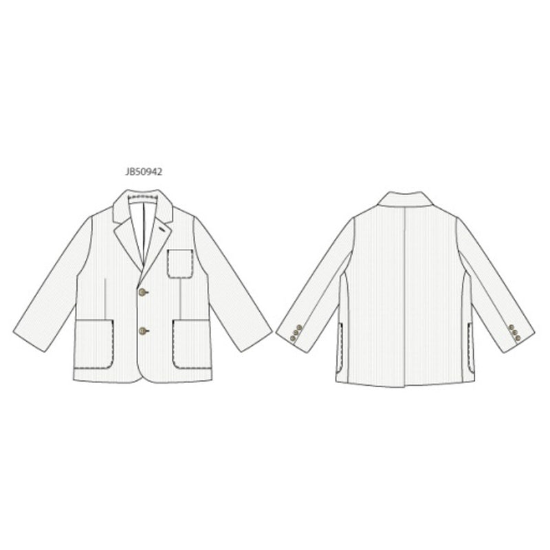 Janie and Jack - Boys with X Stripe Linen Blazer E2