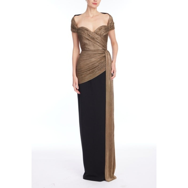 Badgley Mischka - Womens Metallic Drape