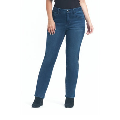 1822 Denim - Womens Petite 27" Better Butter Slim Straight