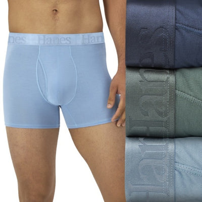Hanes - Mens Originals Ultimate Men's Supersoft Trunk Underwear Assorted 3-Pack