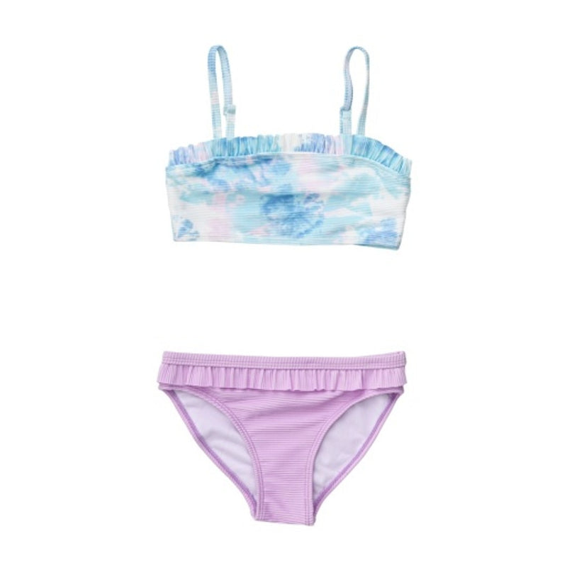 Snapper Rock - Girls Sky Dye Frilled Bandeau Bikini