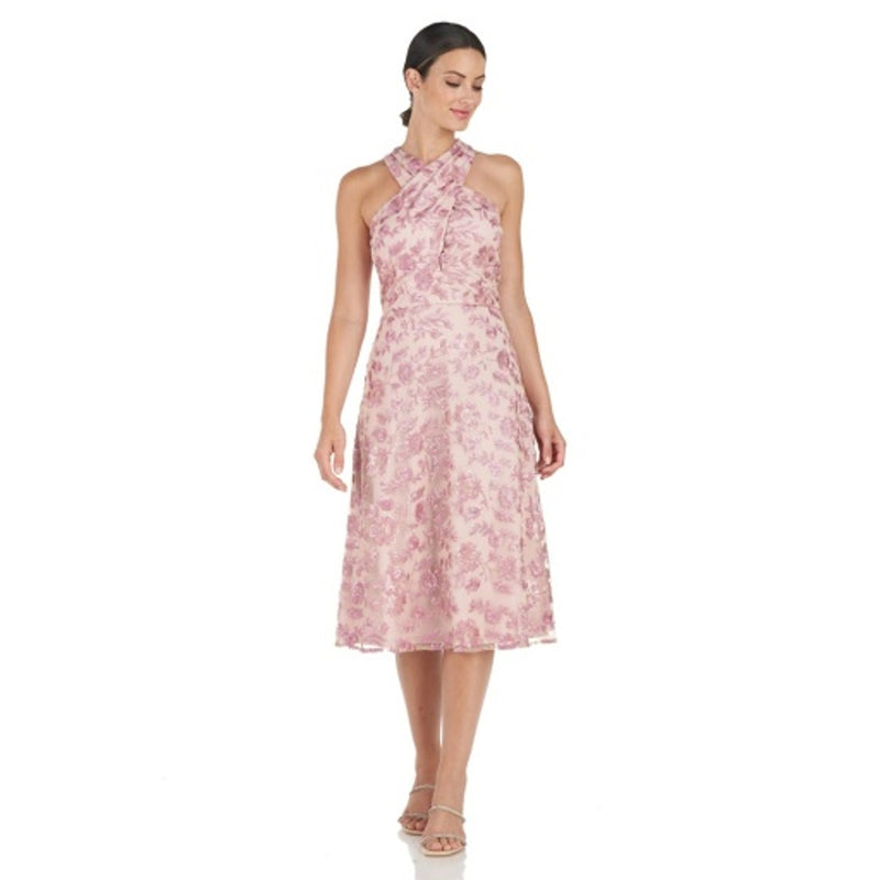 JS Collections - Womens Amy Halter a-Line Midi Dress