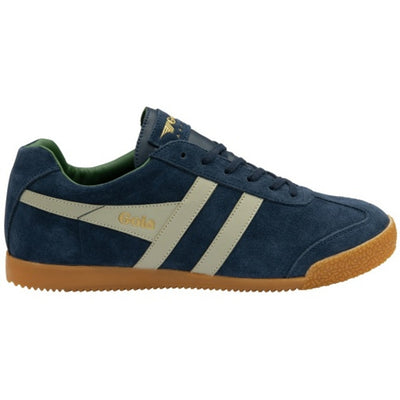 Gola - Mens Harrier Suede Sneakers - Navy/Feather Grey/Evergreen
