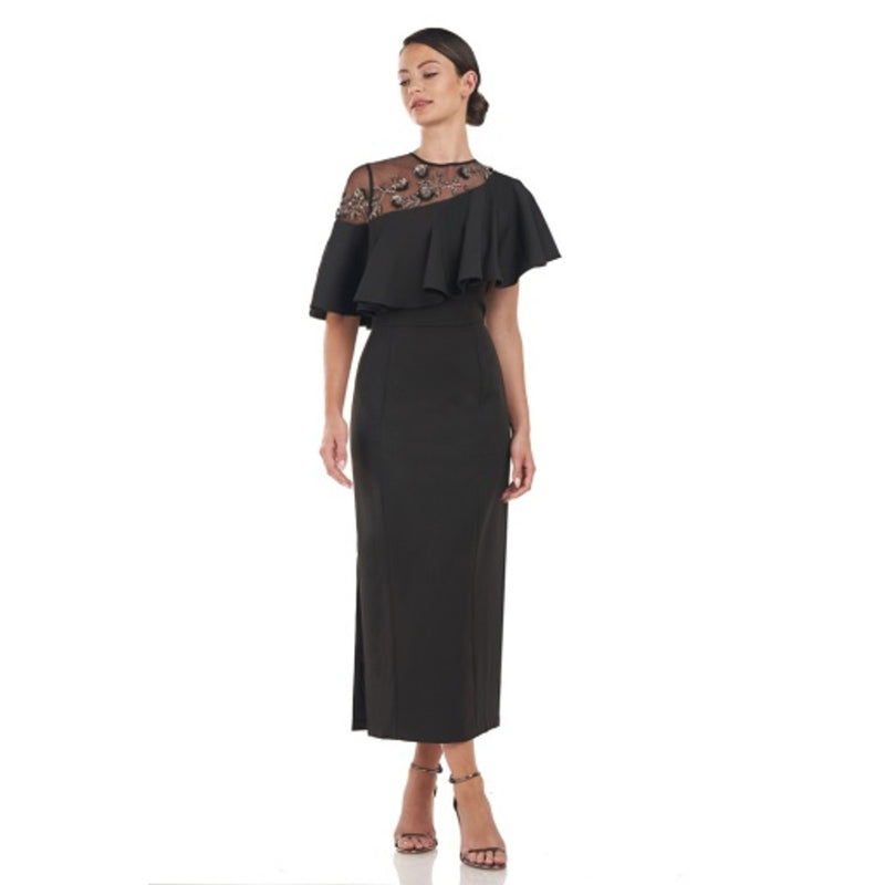JS Collections - Womens Hadley Ruffle Tea Length Dress