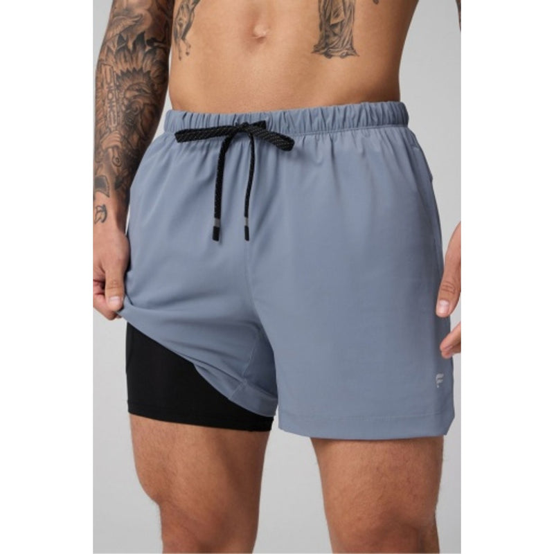 Fabletics - Mens the 5" One Short (Lined) - Vintage Grey