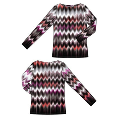 Liverpool Los Angeles - Womens Long Slv Boat Neck Knit Top