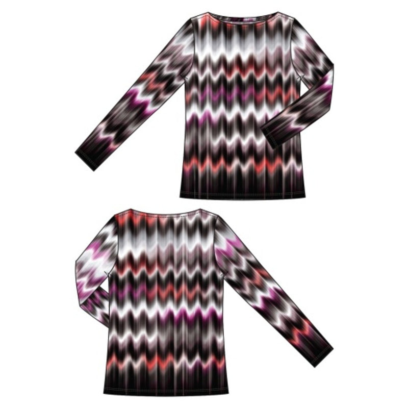 Liverpool Los Angeles - Womens Long Slv Boat Neck Knit Top