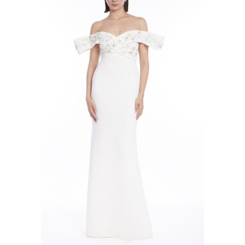 Badgley Mischka - Womens Off-Shldr Beaded
