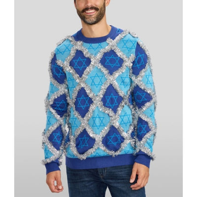 Tipsy Elves - Mens Hanukkah Tinsel Sweater