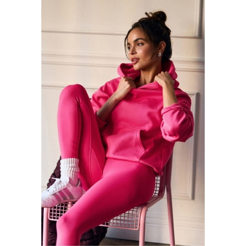 Fabletics - Womens Cozy Fleece Hoodie - Pink Crush