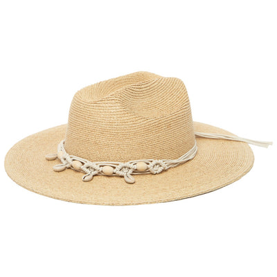 San Diego Hat Company - Shell Womens Raffia Braid Cattlemans Crease Sun