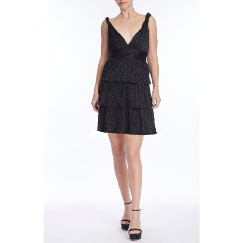 Badgley Mischka - Womens Lurex Vlvt Tiered