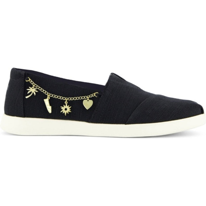 TOMS - Womens Alpargata Plus - Black Heritage Canvas/Charms