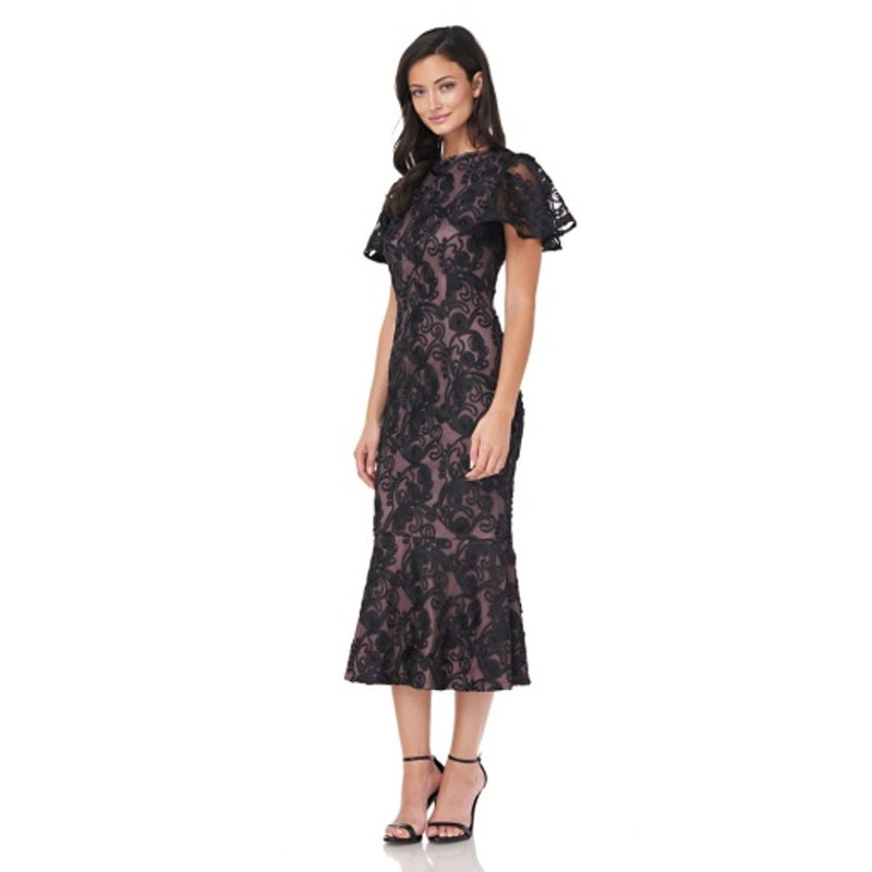 JS Collections - Womens Soutache Midi Cocktail