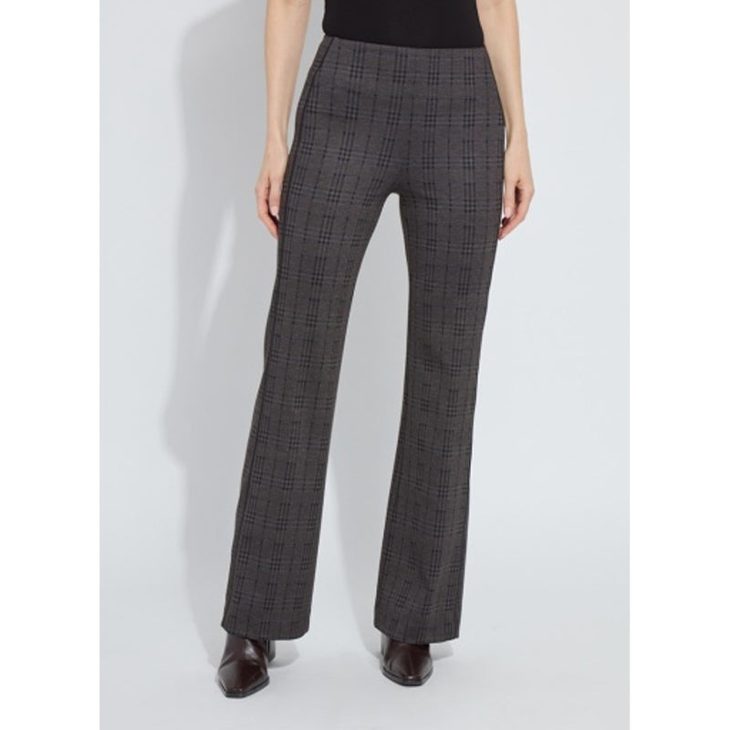 Lysse - Womens Patterned Hi Waist Ponte Trouser with Satin Piping