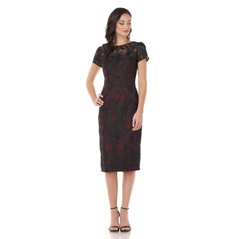 JS Collections - Womens Embroidered Cocktail Dress
