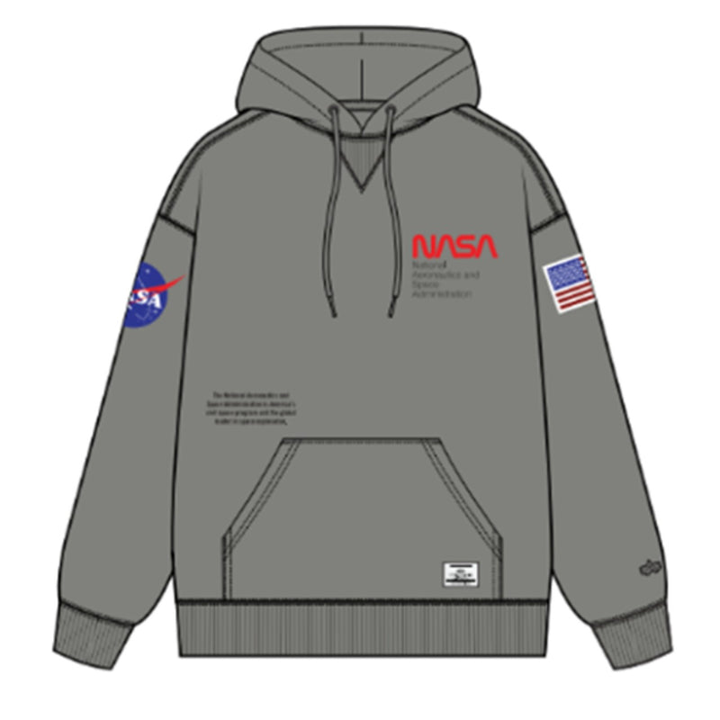 Alpha Industries - Mens Essential Hoodie Relaxed Fit Sweatshirt (Nasa)