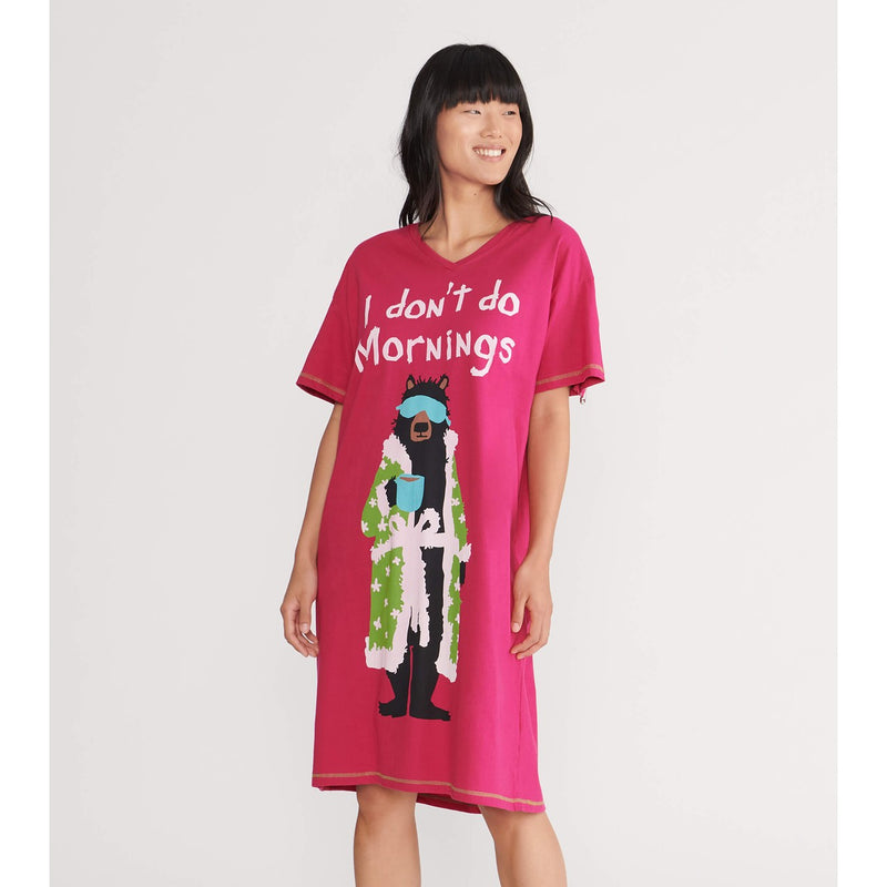 Little Blue House - I Don't Do Mornings Womens Sleepshirt